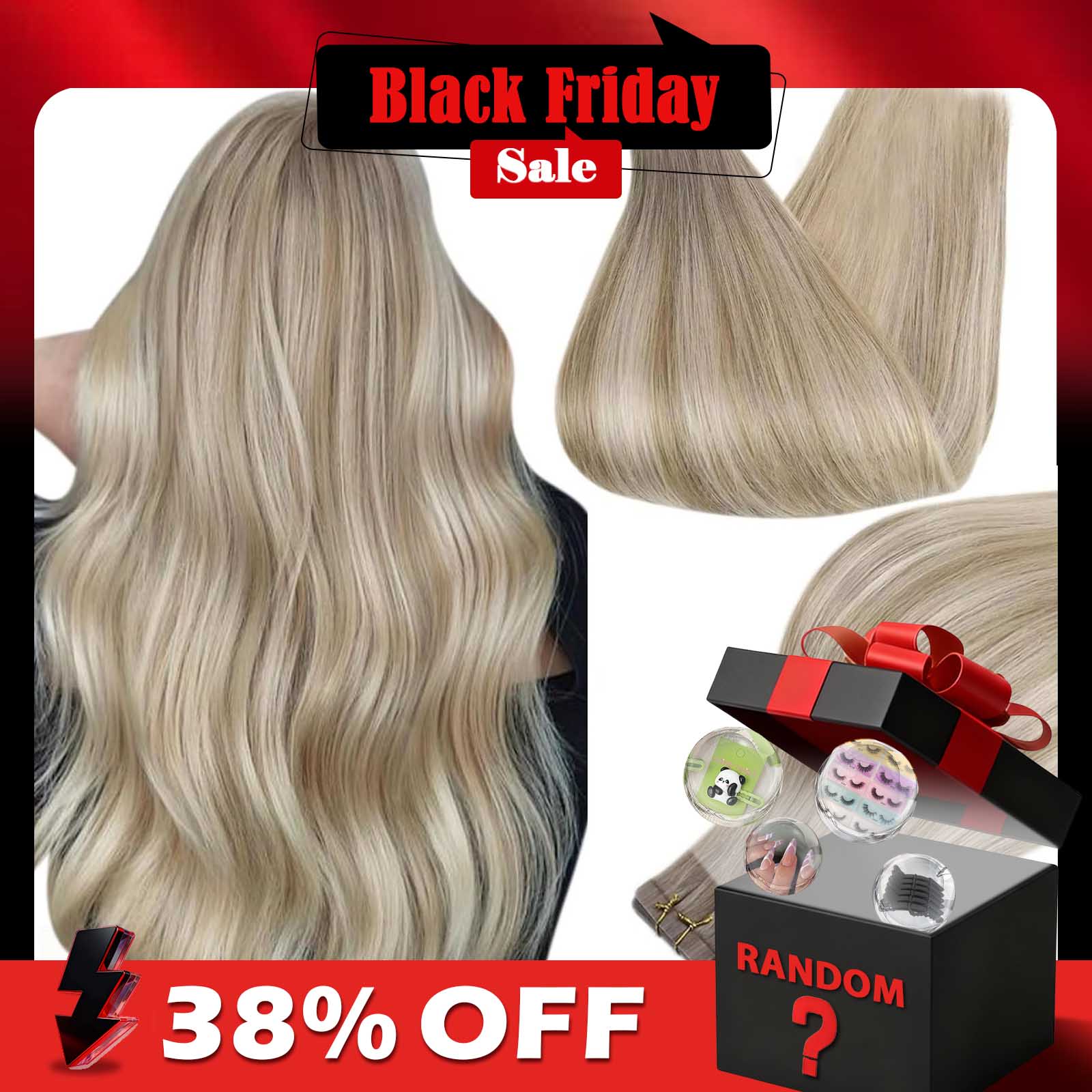 Invisible Tape In Extensions Real Hair - İnsan Saç Uzantılarında Tam Parlaklık Bant