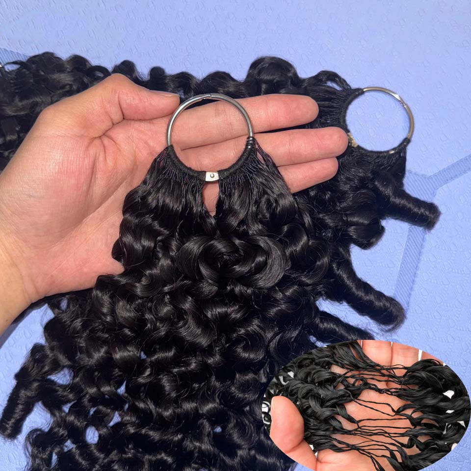 Invisible Tape In Extensions Real Hair - 12A Burma Kıvırcık Tüy Kroşe İnsan