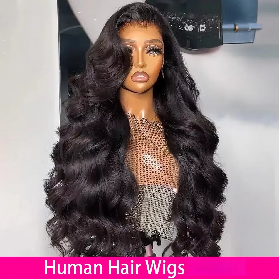 Hd Lace Frontal Wig Human Hair Pre Plucked - 40 İnç Doğal Dalgalı İnsan Saçı