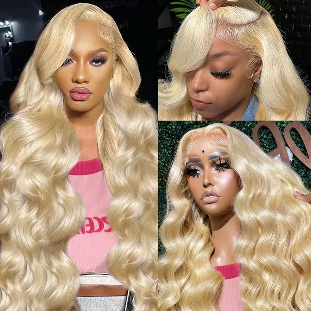 613 Blonde Body Wave Lace Front Wig - 13x4 HD Dantel Ön Peruk 180