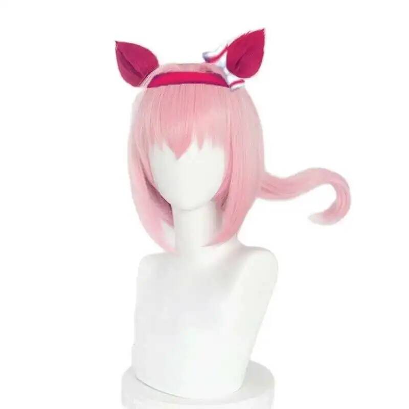 Synthetic Wigs - Uma Musume Haru Urara Cosplay Peruk