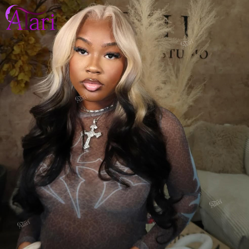 Ombre Sarı Siyah Dalgalı İnsan - 613 Blonde Body Wave Lace Front Wig incelemesi ve fiyatı
