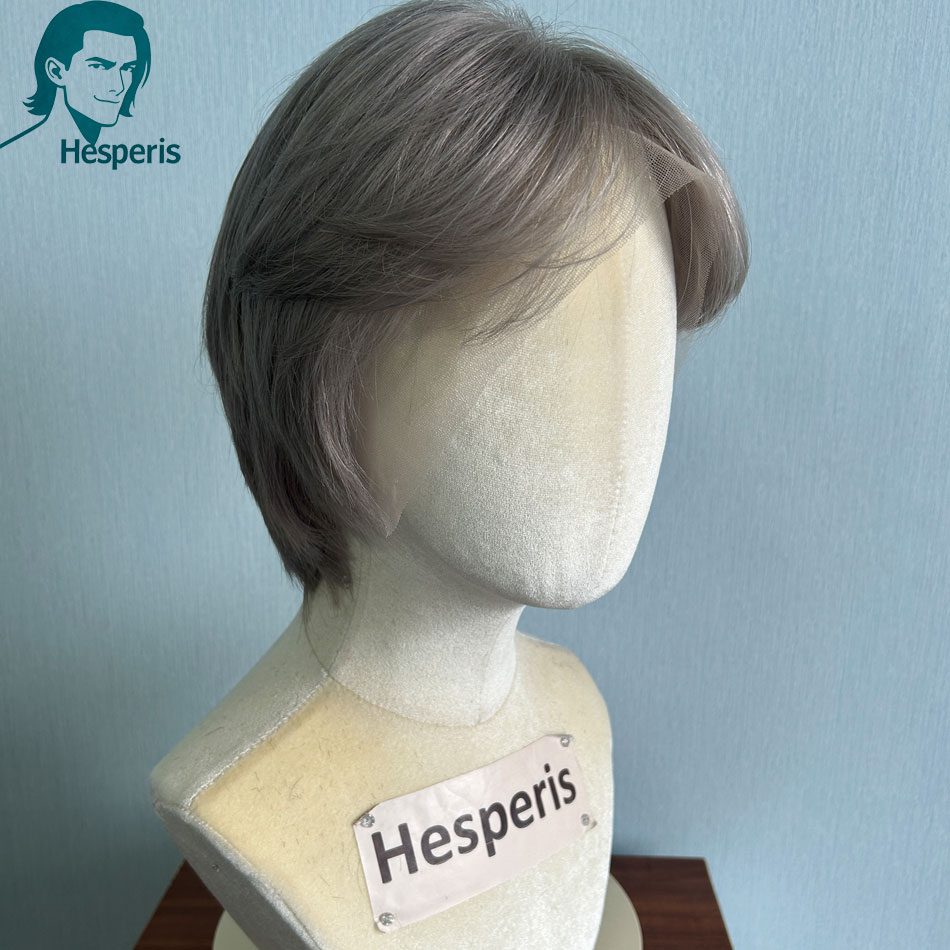 Hesperis Brezilya Remy Gri Ren - Pre Parted 13X4 Lace Front Bob Wig incelemesi ve fiyatı