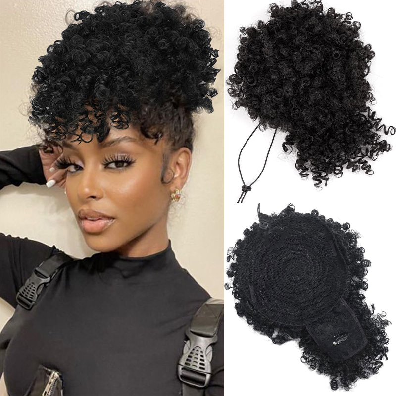 Afro Puf Kinky Kıvırcık Saç Ka - Drawstring Afro Curly Puff Ponytail incelemesi ve fiyatı