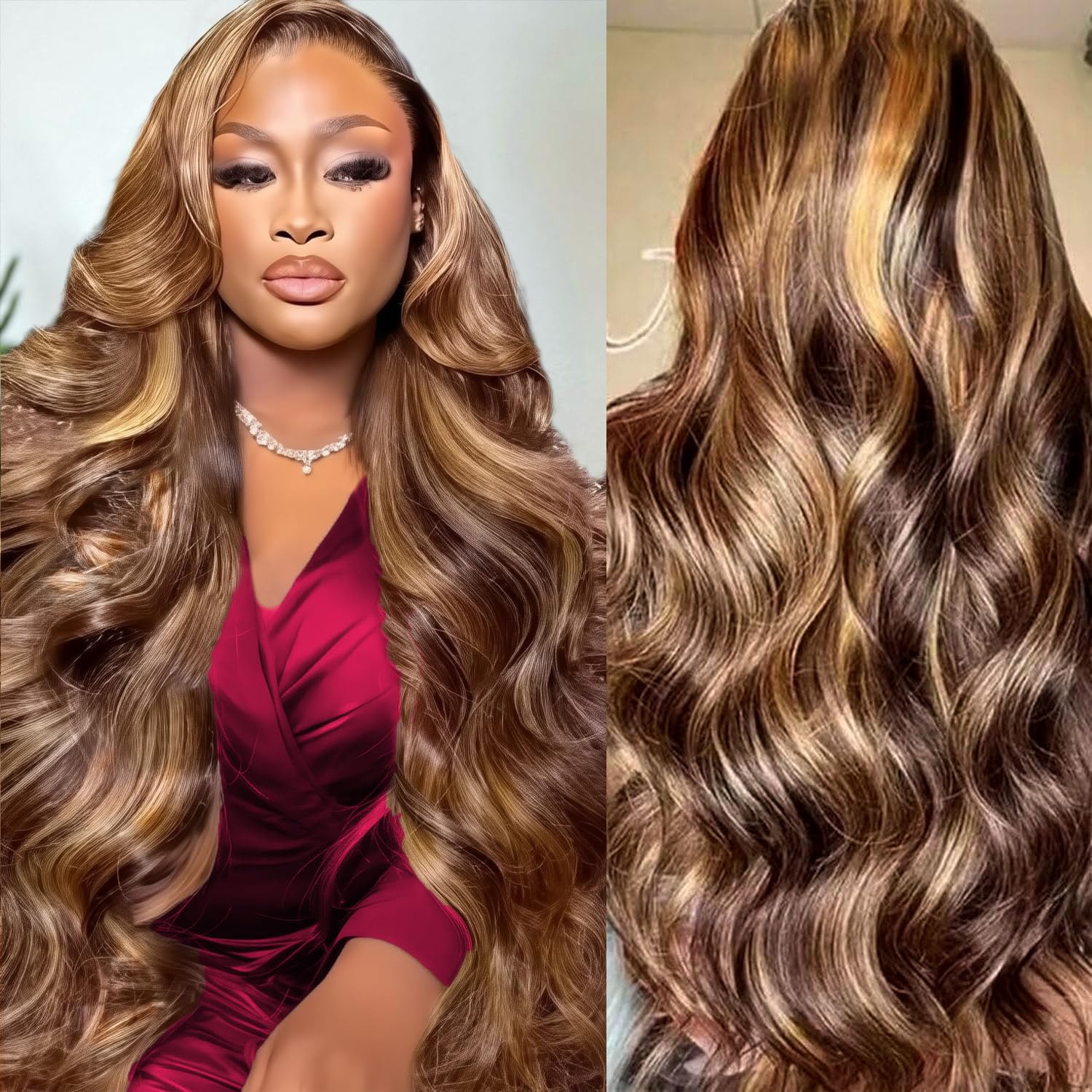 HD Highlight 46 İnç 13x4 Body  - Lace Front Wigs incelemesi ve fiyatı