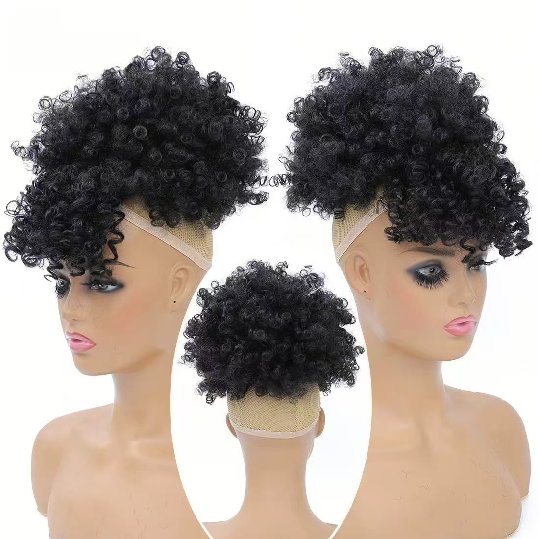 Kısa İpli Atkuyruğu Perçemli A - Drawstring Afro Curly Puff Ponytail incelemesi ve fiyatı