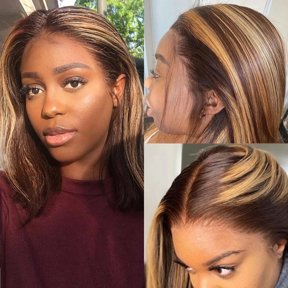P4/27 Düz Bob Peruklar 13x4 Da - Pre Parted 13X4 Lace Front Bob Wig incelemesi ve fiyatı