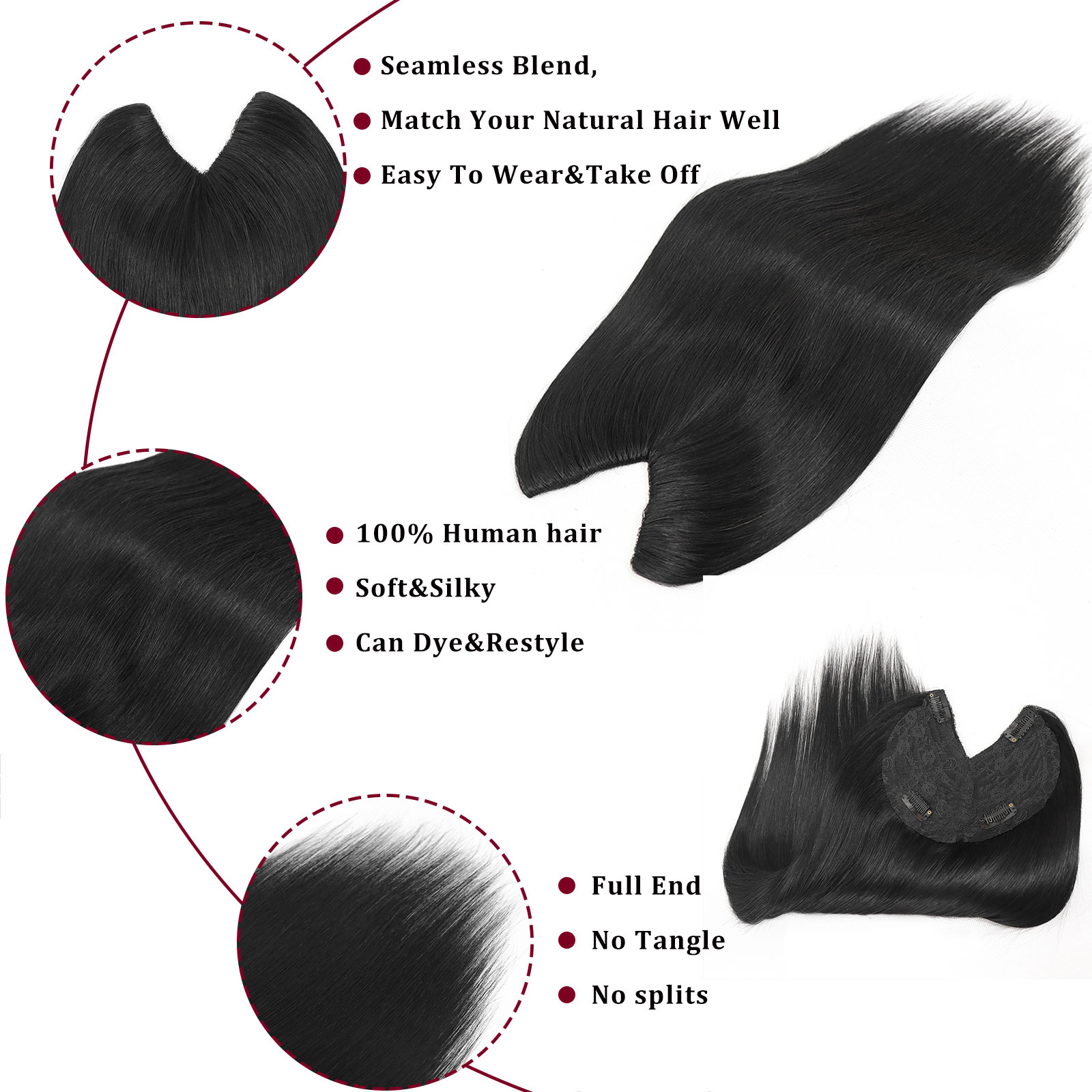 V Şeklinde Klipsli Gerçek Saç  - Seamless Clip In Hair Extensions Human Hair incelemesi ve fiyatı