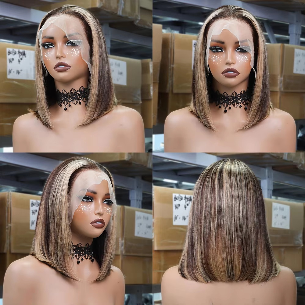 Bal Sarısı Bob Peruklar Gerçek - Glueless Wear And Go Human Hair Wig incelemesi ve fiyatı