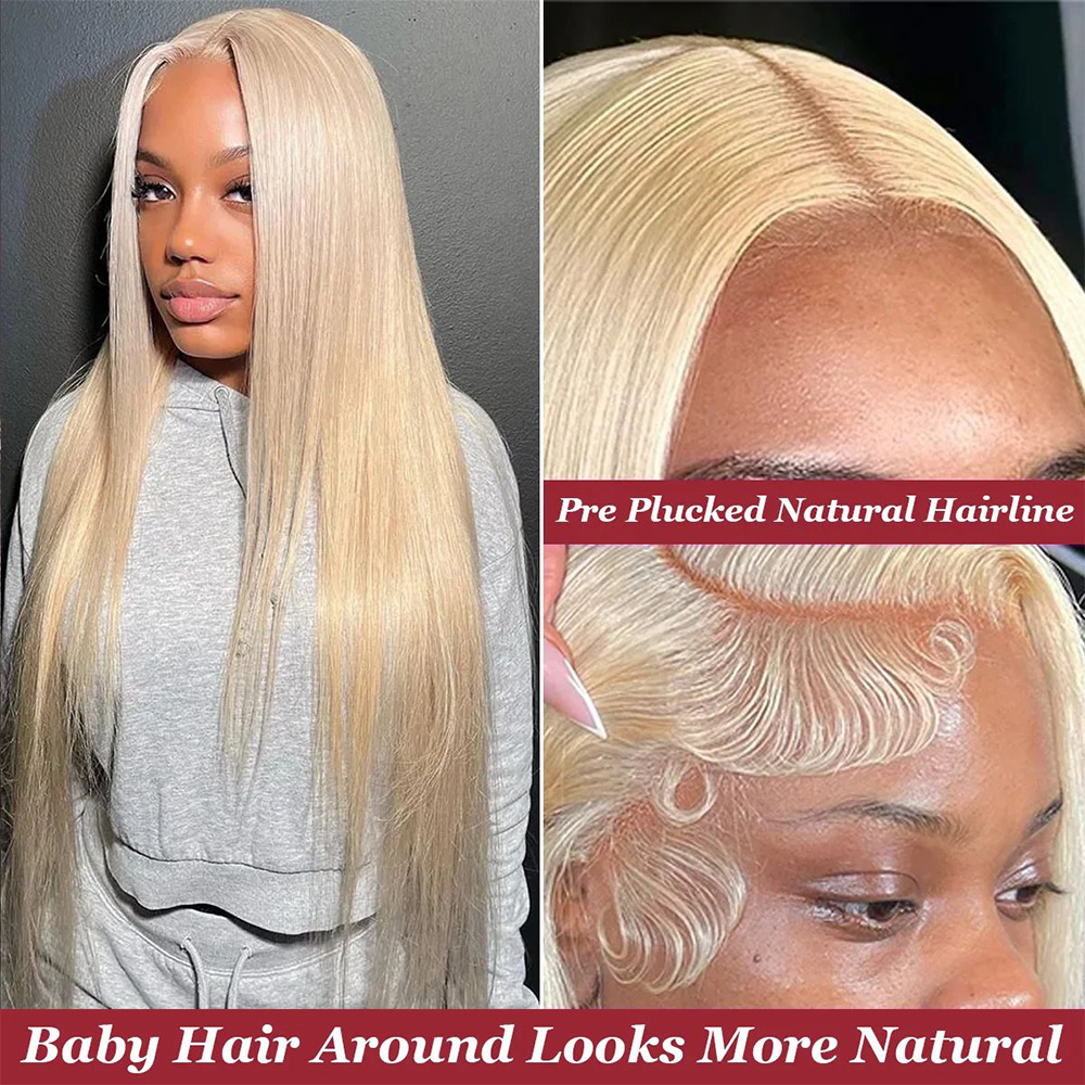 %200 Yoğunluk 613 Sarı Düz 13x - Hd Lace Frontal Wig Human Hair Pre Plucked incelemesi ve fiyatı