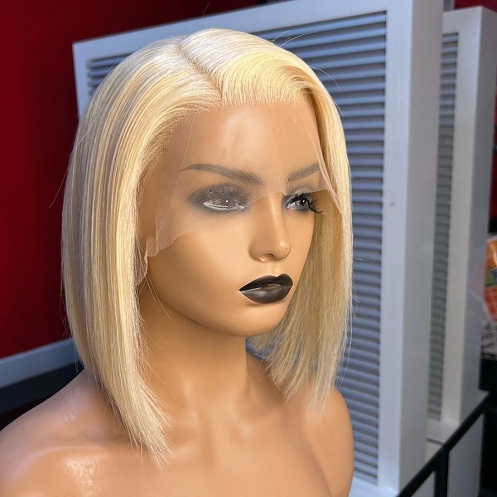 613 Sarı Düz 13x4 Dantel Ön Bo - Pre Parted 13X4 Lace Front Bob Wig incelemesi ve fiyatı