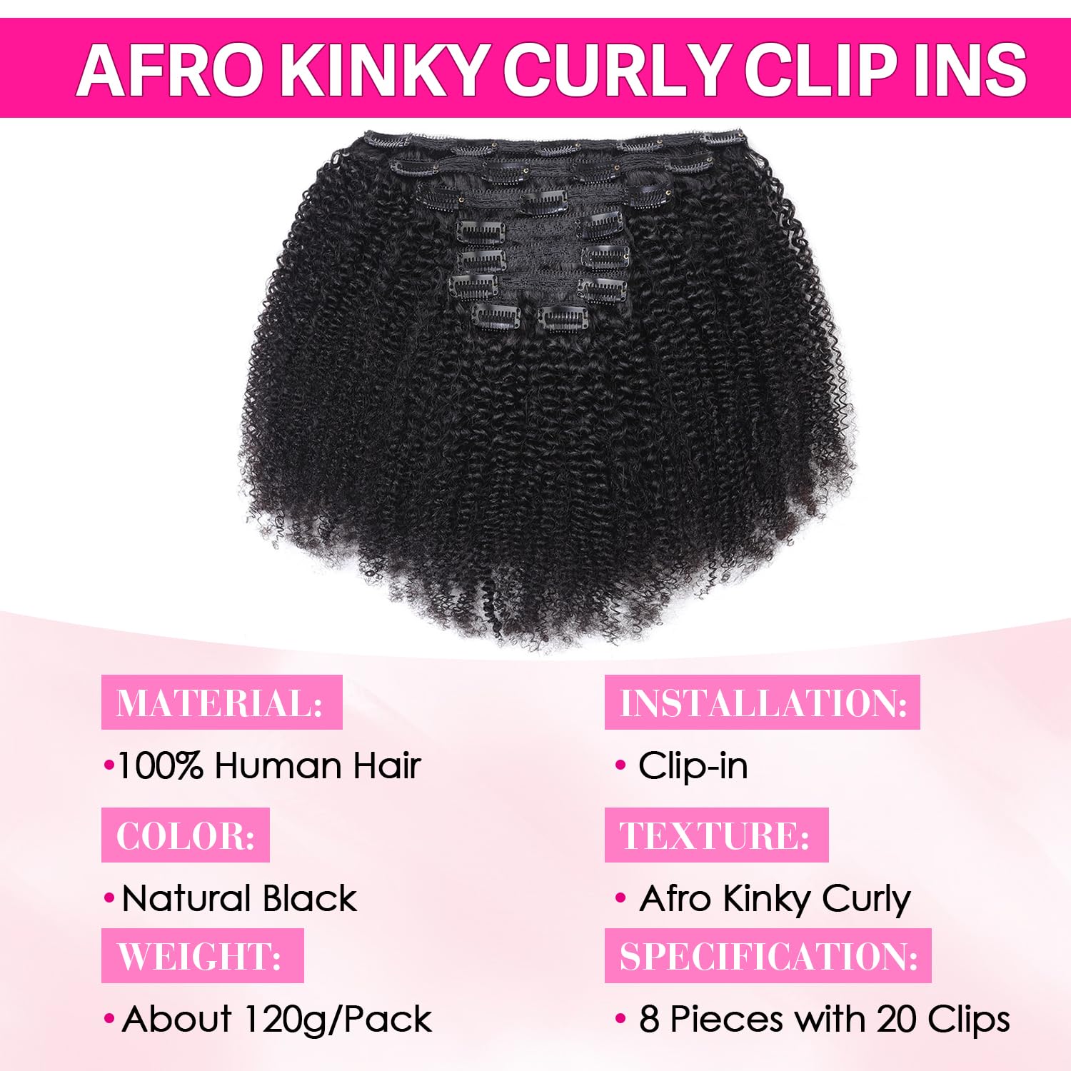 Afro Kıvırcık Klipsli Gerçek R - Seamless Clip In Hair Extensions Human Hair incelemesi ve fiyatı