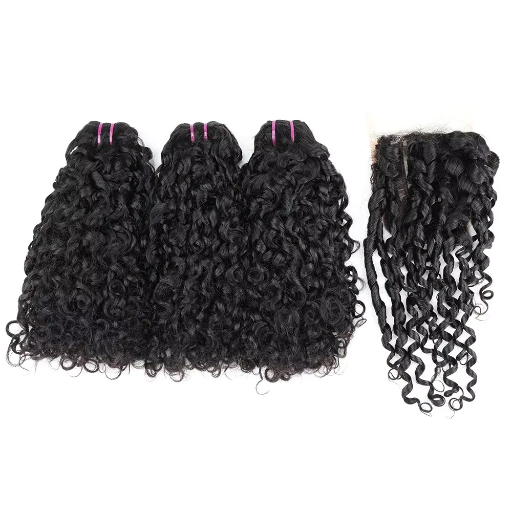 Pixie Kıvırcık Saç Demetleri,  - Deep Wave 3 Bundles With Closure incelemesi ve fiyatı