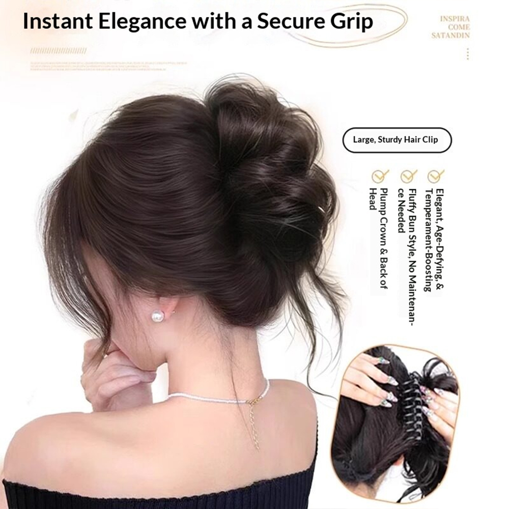 1 adet zarif Chignon Bun uzatm - Claw Clip Messy Bun Hair Piece incelemesi ve fiyatı